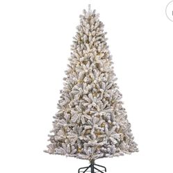 New 7.5 Fraiser Fir Flocked Christmas Tree 