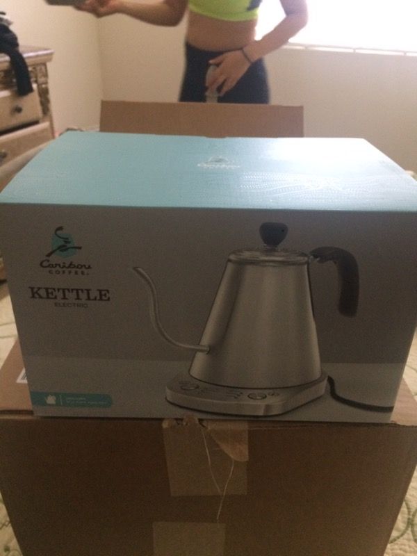 Caribou Coffee 0.8L Electric Kettle with Temperature Control - Stainless Steel