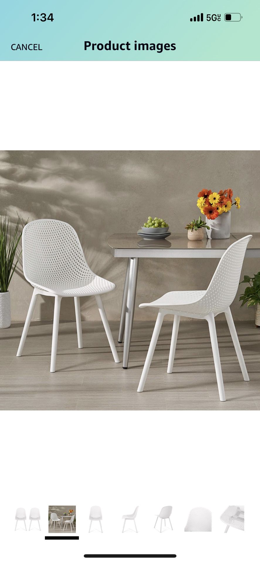 Christopher Knight Home 312459 Darleen Outdoor Dining Chair (Set of 2), White