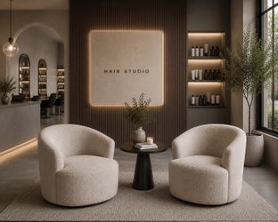 NEW Modern Boucle Swivel Chairs - 360º Accent Chairs- Set of 2