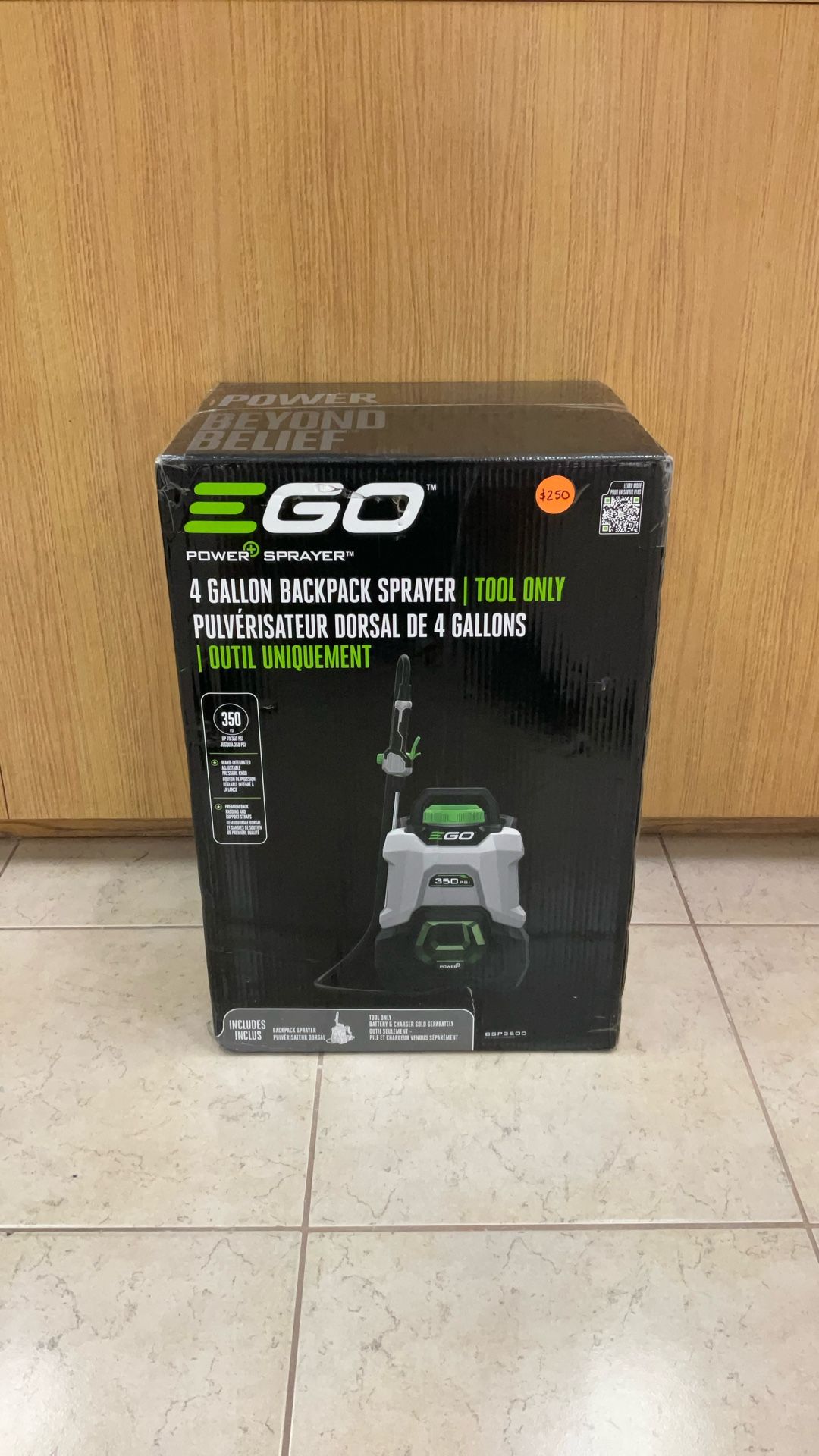 EGO POWER SPRAYER 4 GALLON BACKPACK SPRAYER (TOOL ONLY) BSP3500.