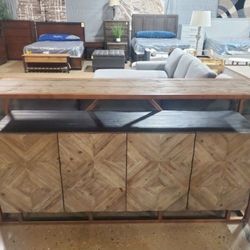 Beautiful Solid Wood TV Entertainment Center Or A Bar For The Basement 