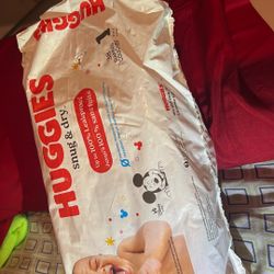 Size 1 diapers - Huggies. 