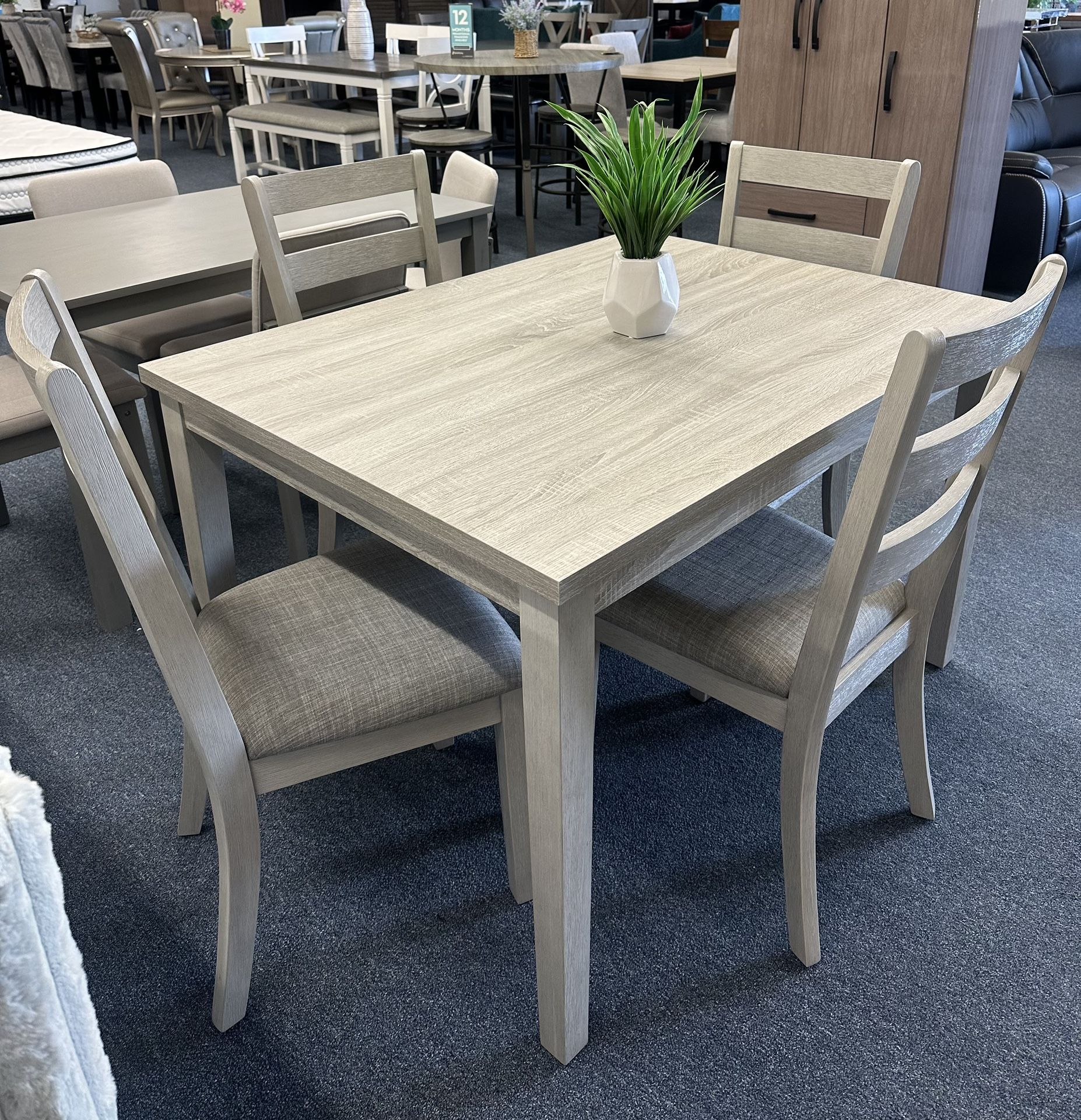 Grey 5pc Dining Set