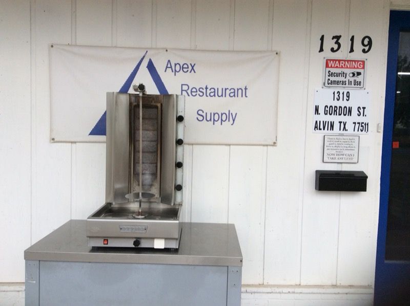 #2811 Attias 4 Burner Natural-Gas Gyro/Shawarma Vertical Broiler