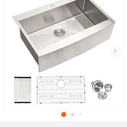 33 in. Drop-In Farmhouse Kitchen Sink 