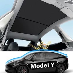 NEW Sunshade Sun Roof for Tesla Model Y Heat Insulation Black (Retail $60)