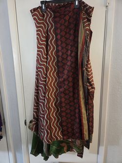 Darn Good Yarn wrap around sari skirt