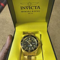 Invicta Gold Watch 