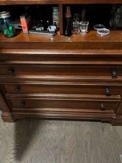 Large 2 pieces, stacked entertainment armoire.