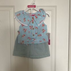Baby Girl 2 Piece Short Set-12 Month