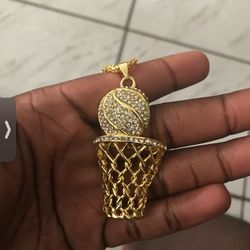 Basketball Ball Chain And Pendant Set