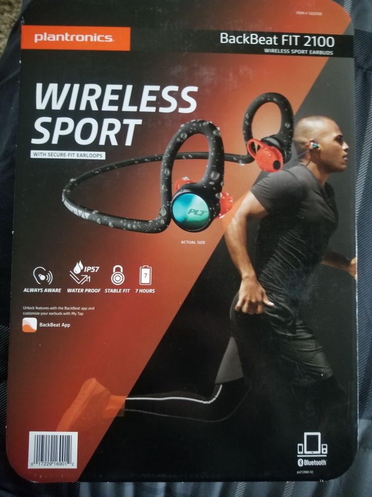 Plantronics BackBeat FIT 2100 Wireless Headphones, Sweatproof and