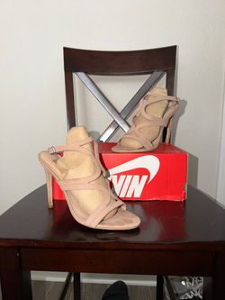 Steve Madden Women's Beige Nude Strappy Stiletto Heels size 8.5