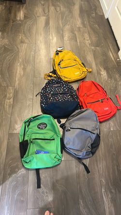 Lot of 5 Mixed Backpacks