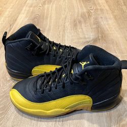 Nike Air Jordan 12 Retro University Gold CLEAN Yellow Black 153265 070 GS 4.5