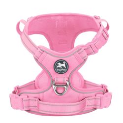 PoyPet No Pull Dog Harness, No Choke Reflective Dog Vest, Adjustable Pet Harnesses With Easy Control