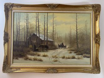 Oil on canvas by C. Devlin 