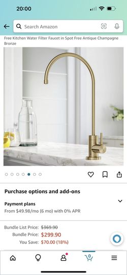 Kraus Water Faucet SPOT FREE Antique Champagne Bronze