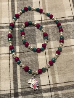 Hand made necklace bracelet set