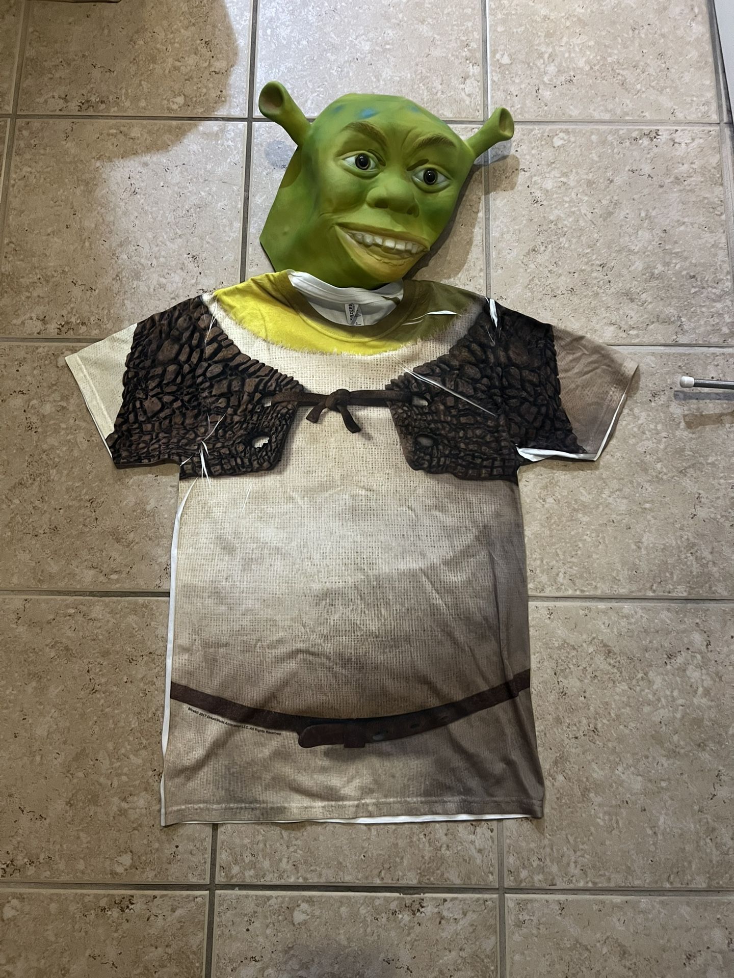 Shrek Mask And Shirt Halloween Costume