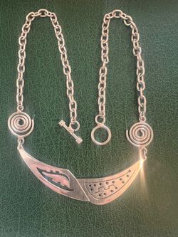 Ladies 925 Silver Unique Style 20 inch Necklace