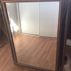 Nicely Framed Heavy Mirror Can Be Hung Straight Up Or Sideways