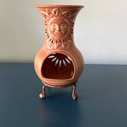 Partylite Vintage Celestial Sun Chiminea Tea Light Candle Holder