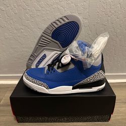 Nike Air Jordan 3 Retro Varsity Royal Cement 2020 Men’s Size 10.5
