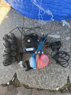 Fish Tank 60 Gal Aquaneat Air Pump + Accessories