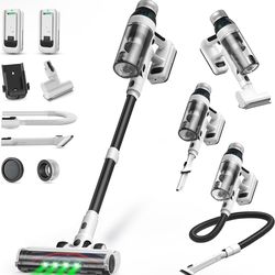 Cordless Vacuum Cleaner Stick Rechargeable LED Display Hard Floor Carpet Pet Hair