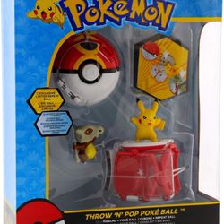 Tomy Pokemon Throw 'N' Pop Duel Pikachu Pokeball & Cubone Repeat Ball Figure Set Toy Toys Wholesale 