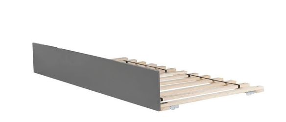 Brand New Twin Size Solid Wood Grey Twin Rolling Trundle Bed Frame