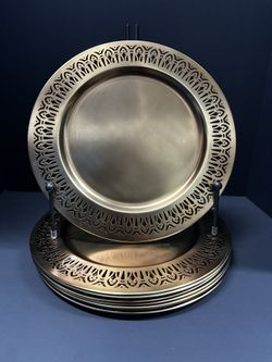 William Sonoma Brass Charger New Rare Discontinued 