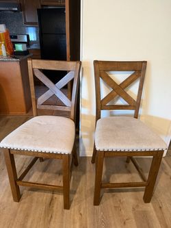 Counter Height Bar and Dining Chairs Set of 2