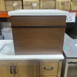 24" Floating & Wall-Mounted Single Bathroom Vanity with Ceramic Sink (Open Box)