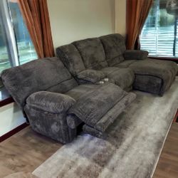 Gray Jackson Furniture Power Recliner Sectional Couch Sofa **ALL NYC DELIVERY**