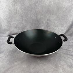 Food Network 14” Nonstick Wok Dual Stay Cool Handles Large Cooking Pan
