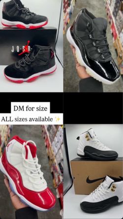 Jordan 11’s and 12’s all sizes available