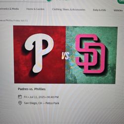 Padres Vs Phillies Friday July 11th