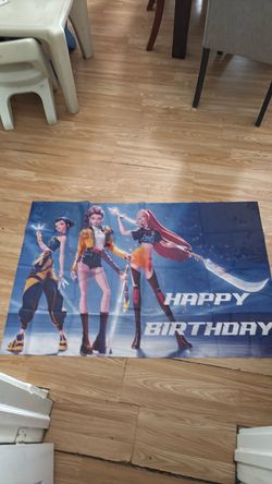 Happy Birthday Party Banner HUNTRIX