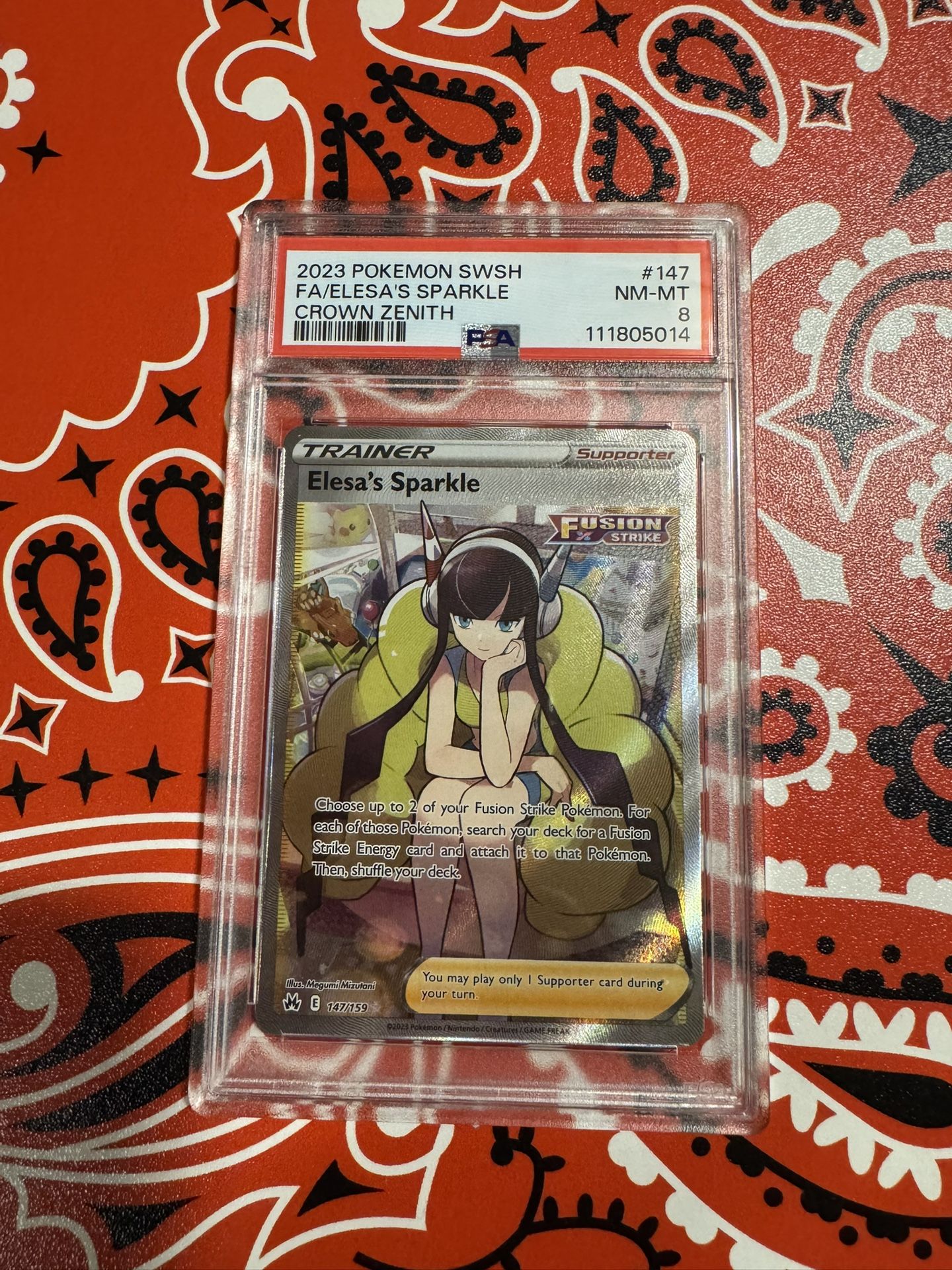 Pokemon Elesa's Sparkle #147/159 PSA 8