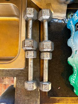 Hex Dumbbell Set – Two 5 lb & Two 10 lb Weights – $30 OBO