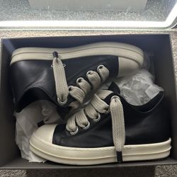 100% AUTHENTIC RICK OWEN RAMONES JUMBO LACE SIZE 10 (fit Like A 10-10.5)