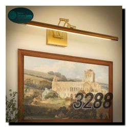 VitaLink 27.5" Gold Picture Light – Hardwired LED Art Display Lamp, Dimmable 5CCT