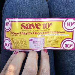 Vintage 1972 Playtex Tampon Coupon 