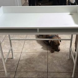 White IKEA Desk 