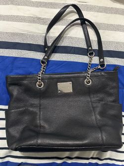 Calvin Klein leather tote bag with chains purse