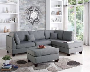 sectional with chaise set w/ ottoman included!