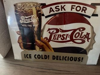 Pepsi-Cola Vintage Style Metal Tin Sign